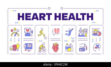 Heart health concept banner graphic Stock Vector