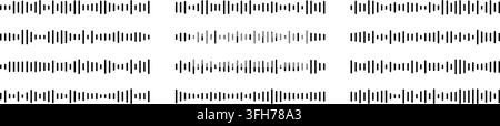 Sound wave lines, waveform elements, equalizer or voice message concept. Sound frequency pattern. Stock Vector