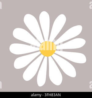 Chamomile silhouette. Collection of hand drawn various decorative blooming daisies. Elegant botanical vector illustration Stock Vector