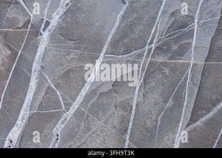 Gray Marble Stone Texture With White Mineral Veins Stock Photo