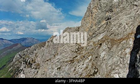 Rocky mountains aerial view Stock Photo