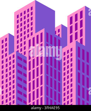 City Buildings Illustration stock illustration Stock Vector