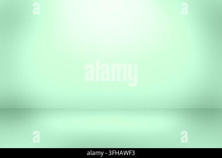 Mint green studio background with soft gradient floor and clean pastel backdrop for product photography Stock Photo