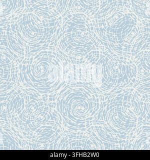 Seamless pale blue pattern delicate circular lines Stock Vector