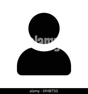 This simple icon represents an anonymous user profile in digital spaces. It serves as a versatile design element for various online applications and i Stock Vector