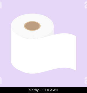 Toilet Paper Roll Vector Illustration Bathroom Tissue Icon Stock Vector