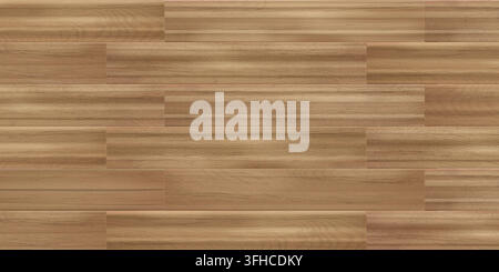 Wooden plank floor texture with natural grain pattern. Vector realistic illustration of light brown oak surface, seamless background for interior design projects and rustic wall decor, top view Stock Vector