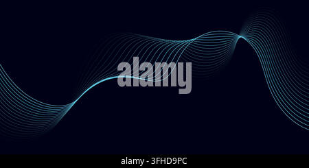 Abstract background with line in wave shape for banner design and branding. Stock Vector