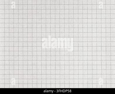White graph paper background with precise grid lines, perfect for math sketches, technical blueprints, and school notebook designs with geometric squa Stock Photo