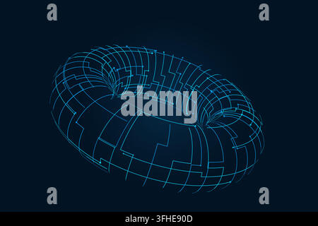 Wire Torus vector background with versatile graphic elements for microstock and commercial design projects. Stock Vector