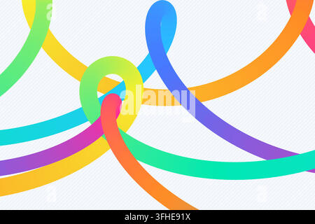 Decorative bright gradient zigzag bands illustration for presentation covers, creative layouts, and modern visual branding. Stock Vector