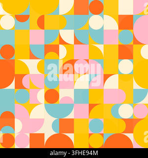 Modern geometric arc tiles graphic resource with clean shapes, scalable details, and versatile stock appeal. Stock Vector