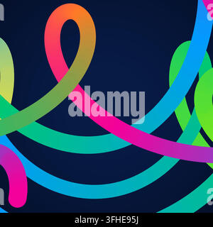 Bright Gradient Zigzag Bands vector background with minimal abstract composition for microstock and commercial design projects. Stock Vector