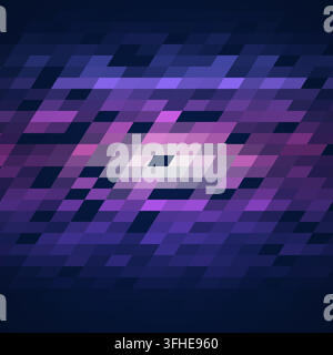 Layered parallelogram tiles form luminous horizontal bands on a deep blue background. Stock Vector