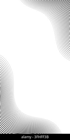 Parallel Black Lines Abstract on margin of vertical white Empty Background Vector illustration Stock Vector