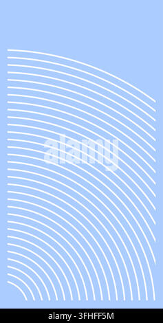 parallel stripes lines from a quarter of Circle on blue purple background for design element Stock Vector