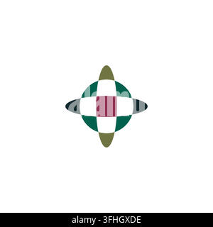 Geometric Logo Design Vector. Shape Logo Stock Vector
