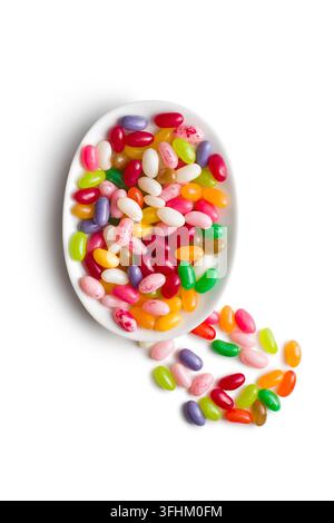 Jelly beans in bowl Stock Photo