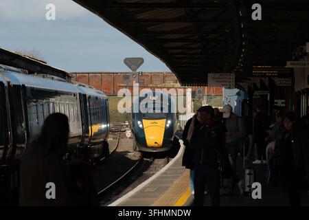Westbury England 25 October 2024 - GWR will be renationalised on December 13 2026. Class 802 forms 1C85 1436 London Paddington to Paignton Stock Photo