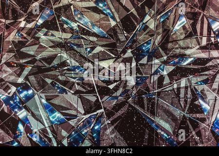 Abstract shattered mirror geometric texture Stock Photo