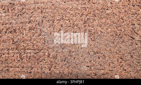 Macro texture of rough brown cardboard with pressed wood fibers Stock Photo