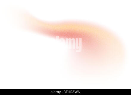 Abstract gradient shape with noise, orange blurred grainy color gradation, vibrant design element. Stock Vector