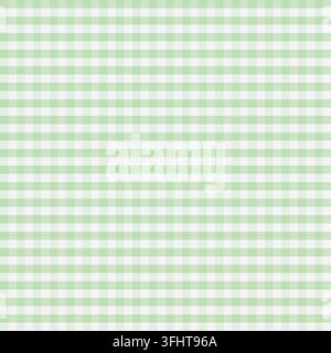 Soft sage green gingham checkered pattern with a classic square grid design, ideal for natural backgrounds, fabric prints, wallpaper, stationery and p Stock Vector