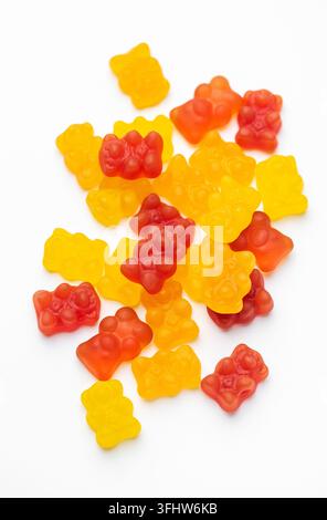 Vitamins for children,   jelly gummy bears candy Stock Photo