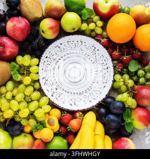 Fresh summer fruits Stock Photo