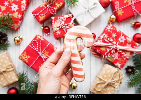 Christmas gift boxes Stock Photo