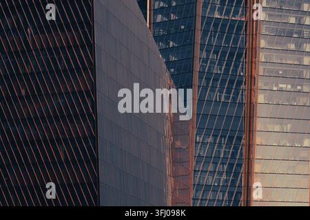 Abstract architectural details of modern glass buildings Stock Photo