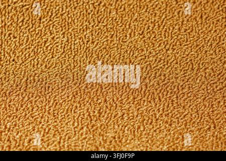 Macro Detail of Soft Gold Mustard Terry Cotton Bath Towel Texture with Loop Pile Stock Photo
