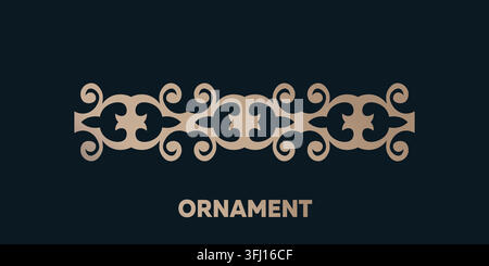 Hand drawn vintage golden ornate elements, scroll, dividers, wreaths, border frames. Floral ornamental set. Vector hand drawn illustration for Stock Vector