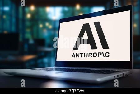 Anthropic AI with recursive self-improvement potential Stock Photo