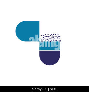 Pharmacy Logo Design Concept Vector Template, Medical and Health Care Logo icon Stock Vector