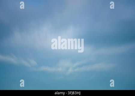 Dynamic blue motion blur sky background with futuristic speed vibe Stock Photo