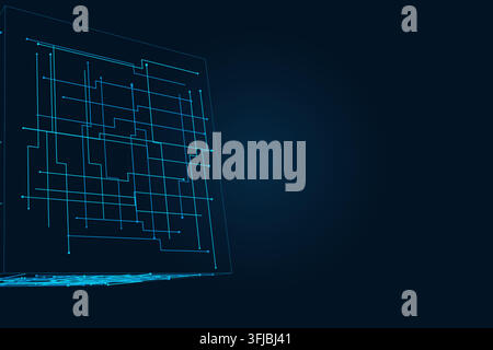 Decorative wire cube illustration for editorial graphics, creative layouts, and modern visual branding. Stock Vector