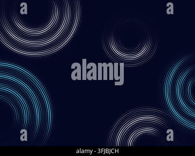 Decorative abstract halftone blobs illustration for creative templates, creative layouts, and modern visual branding. Stock Vector