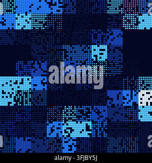 Modern fintech block grid graphic resource with clean shapes, scalable details, and versatile stock appeal. Stock Vector