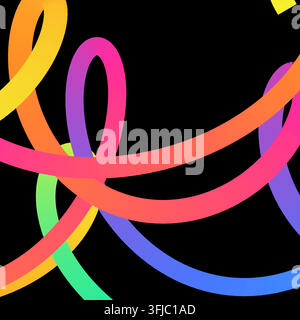 Decorative bright gradient zigzag bands illustration for presentation covers, creative layouts, and modern visual branding. Stock Vector