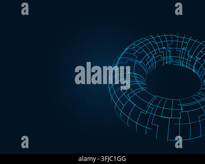 Wire Torus vector background with versatile graphic elements for microstock and commercial design projects. Stock Vector