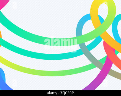 Decorative bright gradient zigzag bands illustration for presentation covers, creative layouts, and modern visual branding. Stock Vector