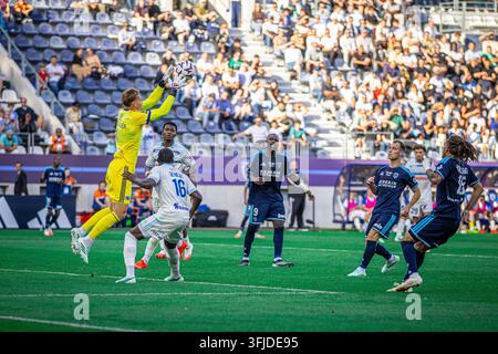 Filip JORGENSEN of Strasbourg during Ligue 1 McDonald's match between ...