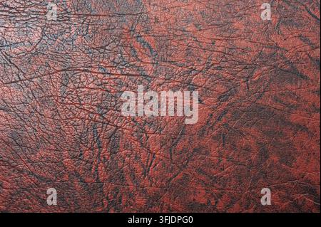 Dark orange,brown color leather skin natural with design lines pattern or red abstract background Stock Photo