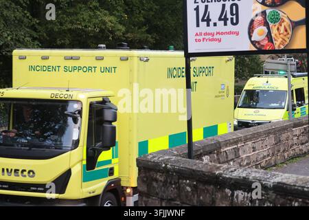 Salford, UK, 20 September, 2026. Counter terrorism incident in Salford on Lancaster Road. Credit: David Murphy / Alamy Live News Stock Photo