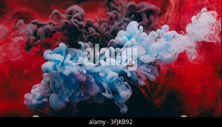 Color mist paint splash underwater glitter texture Stock Photo