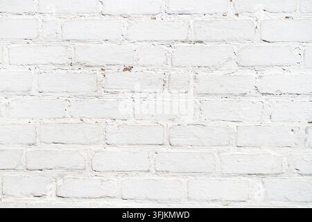 White brick wall texture. Painted masonry surface for interior design background. Abstract architectural pattern for construction and renovation proje Stock Photo