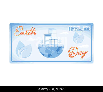 Earth Day. Eco friendly ecology concept. Earth day flat concept. World environment day background. Save the earth. flat vector modern illustration Stock Vector