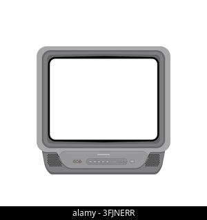 Retro TV frame on white background Stock Vector