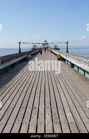 Clevedon Pier in Clevedon, North Somerset, England Stock Photo